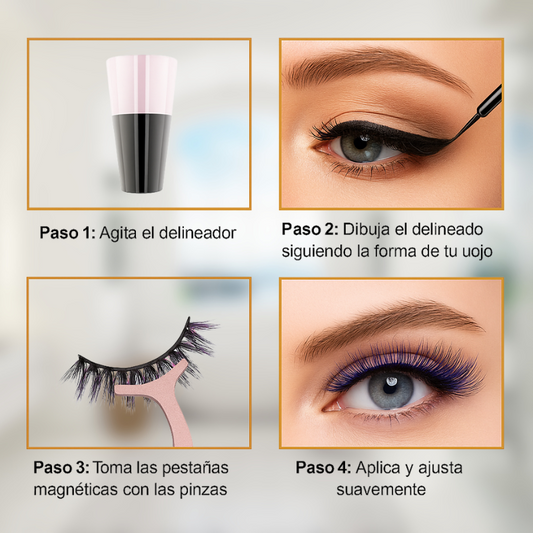 ✨ Pestañas Magnéticas Premium – Look Impactante al Instante